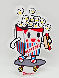 Tokidoki Sticker Popcorn Skateboard Hotdog Large Sticker - Picture 1 of 5