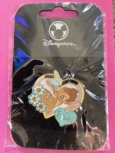 Disney Store Bambi W/ Butterfly Slider Heart Pave Pin 59132 - Picture 1 of 2