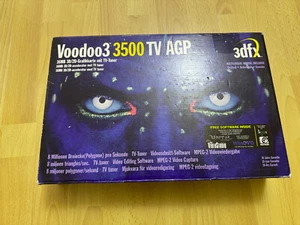 3dfx Voodoo 3 3500 TV Kabel 16 MB AGP Grafikkarte OVP Sammler RAR - Afbeelding 1 van 3