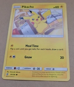 POKEMON TCG CARD - SUN AND MOON UNIFIED MINDS - PIKACHU 55/236 NM - Foto 1 di 1
