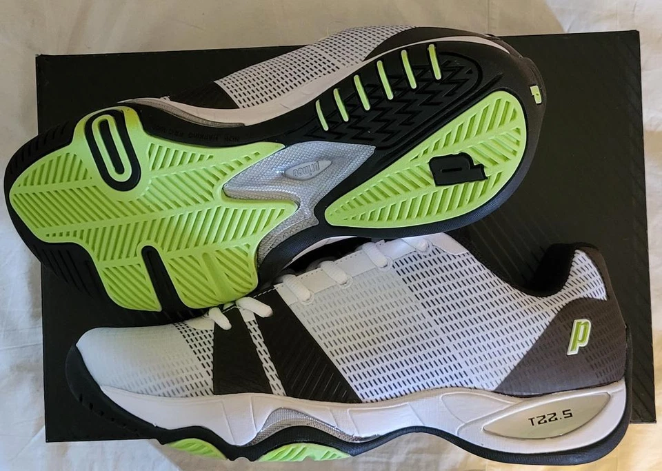 NEW PRINCE T22.5  sz 11 US mens (wht/grn) - Image 1 of 1