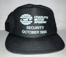 Vtg Charlotte Motor Speedway Racing Snapback hat cap 90s Made USA October 1992