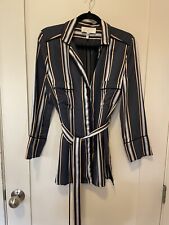 VGUC ESCADA SPORT silky long sleeve striped tunic blouse EU 36 $475