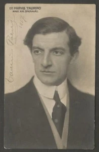 Real Photo Postcard Taurino Parvis Italian Opera Baritone w Original Signed 1917 - Picture 1 of 2