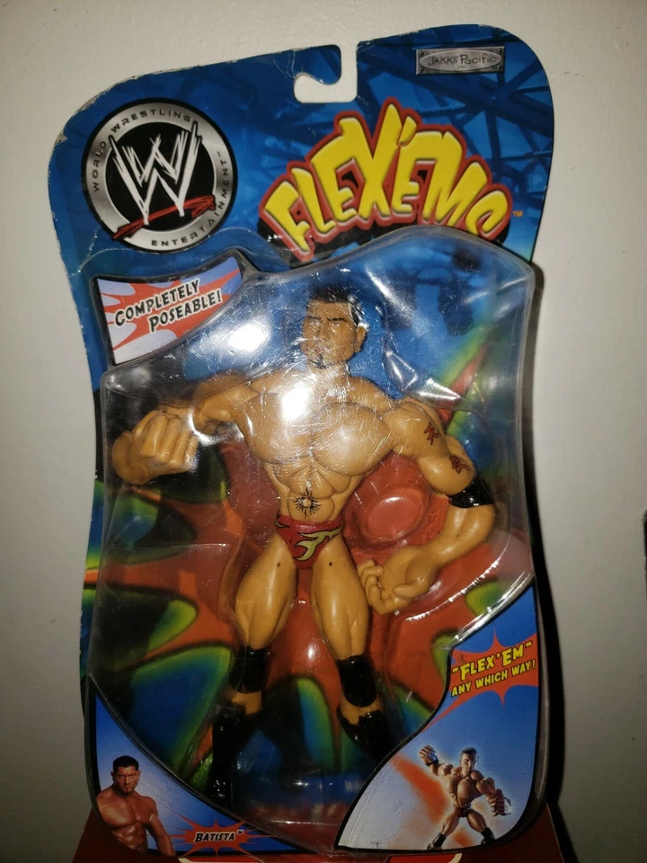 NEW! 2003 Jakk's Pacific Flex'ems "Batista" Poseable Action Figure WWE  - Изображение 1 из 2