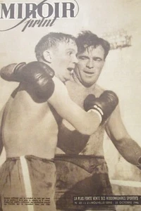 BOXING COMBAT Marcel CERDAN met PANKOVIAK KO MIRROR SPRINT 1946 - Picture 1 of 1