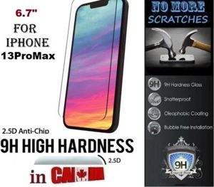 2.5D 9H REAL Tempered Glass Screen Protector For iPhone 13ProMax 13 PRO MAX 6.7" - Photo 1 sur 5