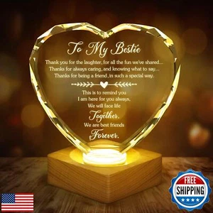 WAVEJOE Best Gift to My Bestie 3D Illusion Lamp, to My Best Friend, 3D Crysta - Picture 1 of 5