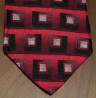 Nordstrom By J.Z Richards Red Black Hand Made Silk Men’s Neck Tie Made In Usa
