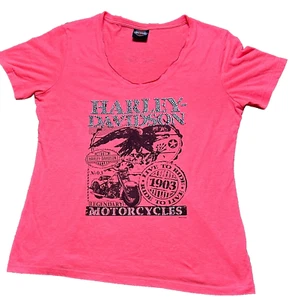 Harley Davidson Denver Colorado Mile High Women's T Shirt LARGE, PINK - Bild 1 von 9