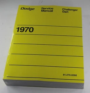 NEW 1970 Dodge Dart/Challenger Service Manual - Picture 1 of 1