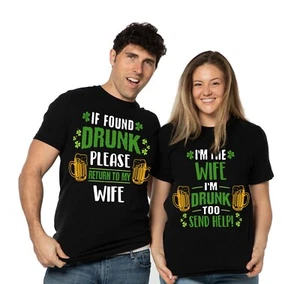 St. Patrick's Day Shirts für Paar Saint Patricks Party T-Shirts für Frau Ehemann - Bild 1 von 8