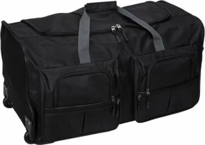 Duffle Bag with Wheels - Black Zipper Portable for Cloakroom Sports. - Picture 1 of 12