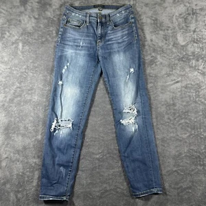 Judy Blue Relaxed Fit Jeans Sz 7 / 28x28 Distressed Knees Mid Rise Stretch 90s - Picture 1 of 20