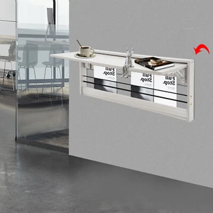 Folding Table Wall Mounted Folding Table Fold Down Wall Desk 38.2*13 in Panel - Picture 1 of 15