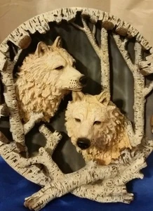 Coyote 3D Decorative Collectors Table Top Plate Ceramic 8” Rustic Vintage - Picture 1 of 2