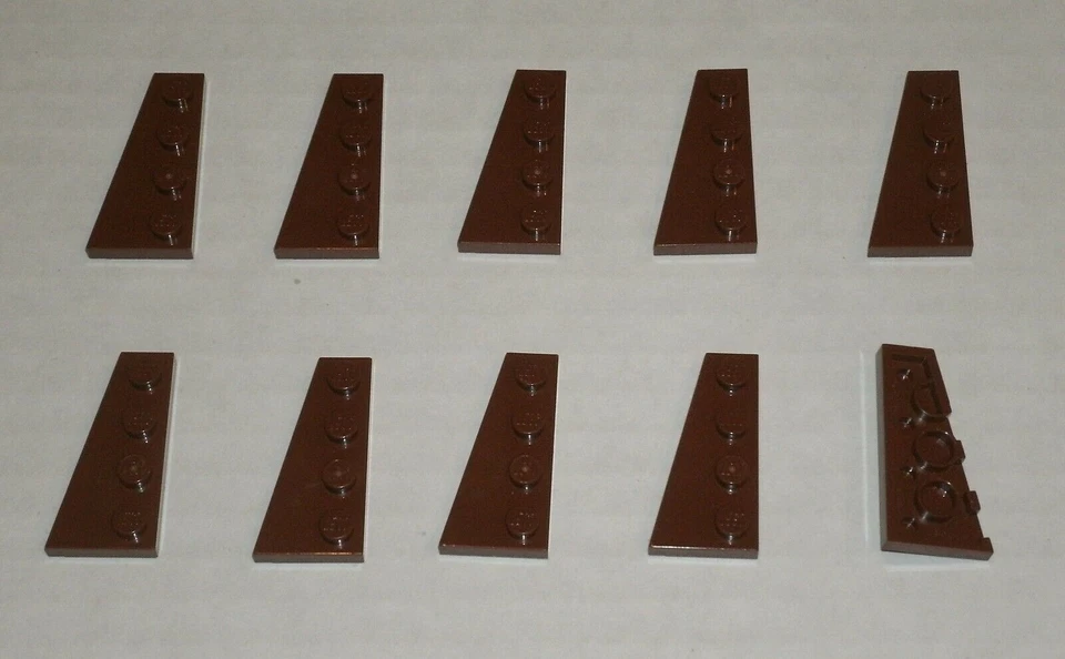 LEGO NEW 2x4 Reddish Brown Wing Left (10x) 4205470 Brick 41770 - Image 1 of 1