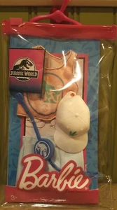 Paquete de accesorios de moda Barbie - MUNDO JURÁSICO (Sombrero, Top Dino Melocotón) - Imagen 1 de 3