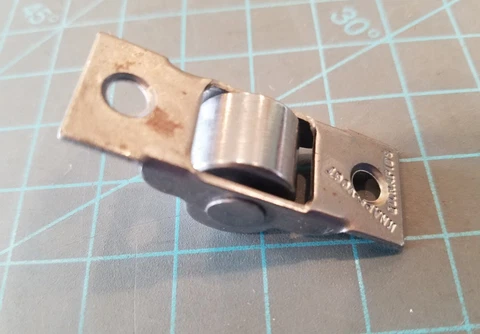 KNAPE-VOGT ANTIQUE TRUNK ROLLER CASTER MORTISE STEAMER CAMELBACK  - gwH Cover
