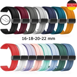 Pasek do zegarka Silikonowa bransoletka 16 18 20 22 mm z magnetycznym zapięciem Pasek zastępczy Zegarek - Zdjęcie 1 z 109