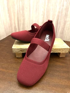 New Mia Mary Jane Red/Maroon Ribbed Knit Size 7.5 - Picture 1 of 8