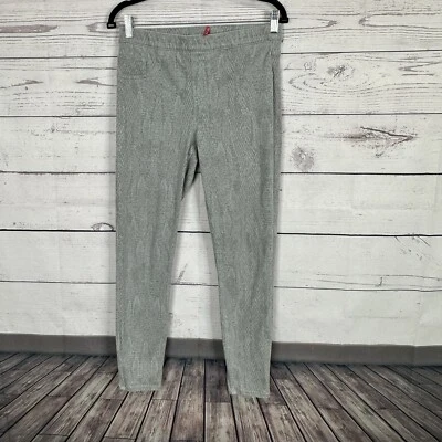 Spanx Jeanish Ankle Leggings Womens Medium Gray Snake Skin Print Stretch High - Image 1 of 4