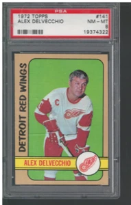 1972-73 Topps #141 Alex Delvecchio Dp - PSA Nmmt (8) - Bild 1 von 2