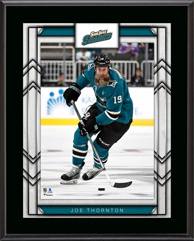 Joe Thornton San Jose Sharks 10.5" x 13" Sublimated Player Plaque Cover