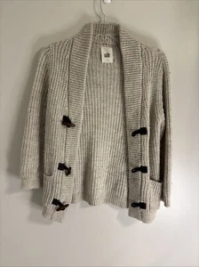 ZARA Knitwear Cardigan Kids Boy 6 Years Natural Wool Blend Sweater Toggle Button - Picture 1 of 6