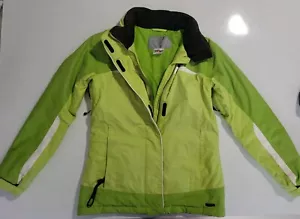 Spyder Ski Jacket Womens Medium Size 8 Green Insulated Snowboard Full Zip Thick - Picture 1 of 20