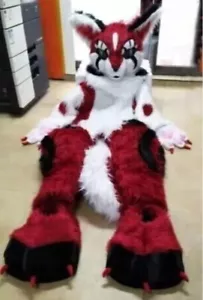 Langes Fell Husky Hund Fuchs Maskottchen Kostüm Fursuit Halloween Anzug Cosplay @549 - Bild 1 von 3