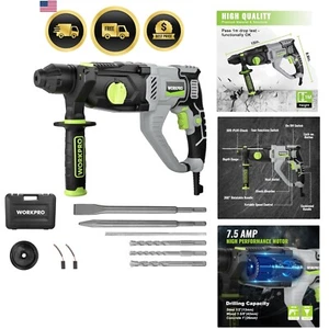 Taladro percutor rotativo 7,5 AMP SDS-Plus kit de astillado de demolición de hormigón - Imagen 1 de 9