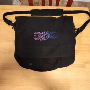 Rothco Messanger Bag Triple Moon Wiccan Goth Punk - Picture 1 of 12