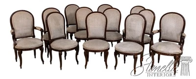 L68970: Set of 12 French Louis XV Upholstered Dining Room Chairs - Image 1 of 4