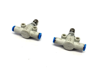 Festo GR-QS-4 One-way Flow Control Valve Fitting 4mm Tube O.D. 193967 LOT OF 2 - Image 1 of 4