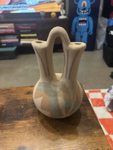 Vaso da sposa stile nativi americani fatto a mano ceramica argilla decorazione sud-ovest - Foto 1 di 3
