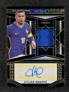 2023-24 Panini Obsidian KYLIAN MBAPPE 10/10 Patch Auto Electric Etch Yellow SP - Picture 1 of 3