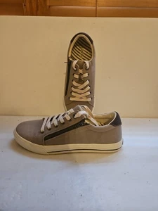 Taos Z-Soul Damenschuhe 11 grau Canvas bequem Schnürschuhe Reißverschluss niedrig Turnschuhe - Bild 1 von 6