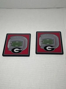 Georgia Bulldogs Stadiumview Set di 2 sottobicchieri 3D - Foto 1 di 9