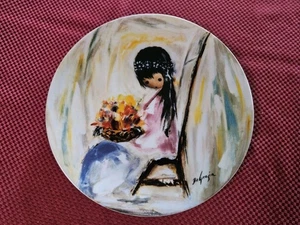 Plato de coleccionista Ted De Grazia flores - ¡como nuevo! - Imagen 1 de 2