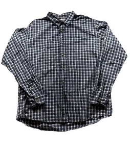 Wrangler Button Up Hemd Herren Gr. XL grau blau kariert 100% Baumwolle - Bild 1 von 8