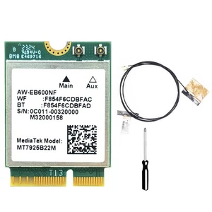 MT7925 WIFI 7-Karte + Interne Antennen 5400 Mbit/S M.2 Triple Band 2,4G/5G/6921 - Afbeelding 1 van 7
