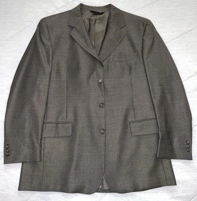 JoS A Bank Blazer Men’s 44R Gray 3 Button Sports Coat Suit Jacket 100% New Wool - Image 1 of 4