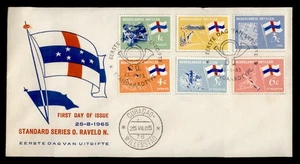 DR WHO 1965 NETHERLANDS ANTILLES FDC FLAG CACHET COMBO M55654 - Picture 1 of 2