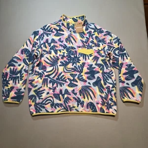 Women’s 2XL XXL Wild Botanist Tidal Teal Patagonia Synchilla Pull Over Sweater - Picture 1 of 14