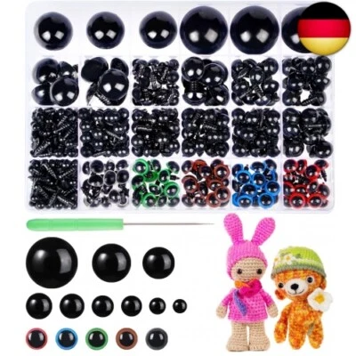 MUCUNNIA 816 Stück Sicherheitsaugen zum Häkeln 6-30 mm Kunststoff bunte Sicherheitsaugen