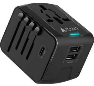 Universal Travel Adapter, International Travel Plug Adapter with 1 USB C - Picture 1 of 6