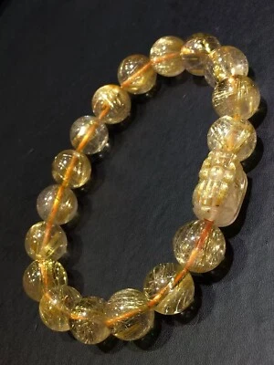 natural Brazilian titanium crystal Pi Xiu bracelet! - Image 1 of 4