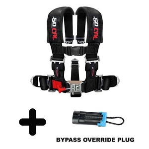Black 2 in 5 point Harness & Bypass Plug for Polaris RZR Turbo 900S Ranger ProXP - Bild 1 von 9