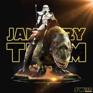 Sand Trooper on Dewback Resin Scale Modellbausatz unbemalt 3D Druck - Bild 1 von 12